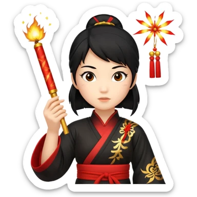 Ninja Girl ,Chines new years  sticker