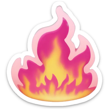 Pink fire sticker