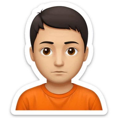 prisoner with orange shirt behind bars sticker