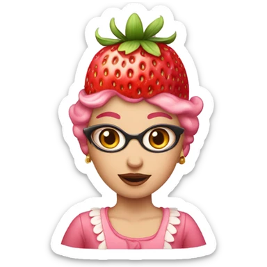 strawberry coquette sticker