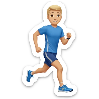 man jogging in a park sticker