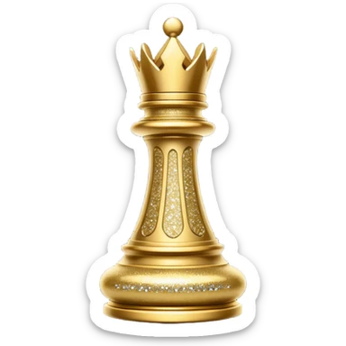 glitter chess piece bishop sticker