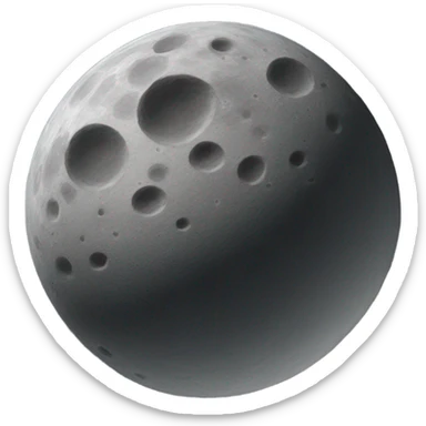 Grey moon sticker
