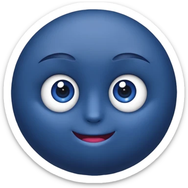 Un emoji myrtille avec des cils aux yeux sticker