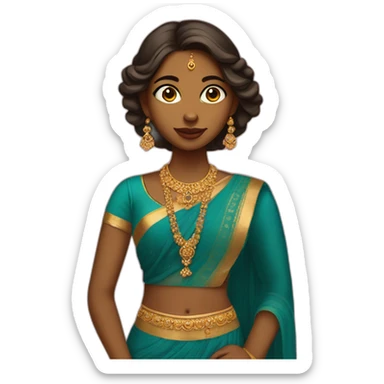 Brown Girl in chaniya choli sticker