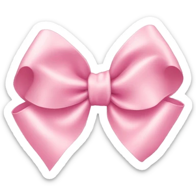 light pink ribbon bow sticker