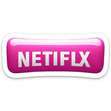 Pink netflix logo sticker