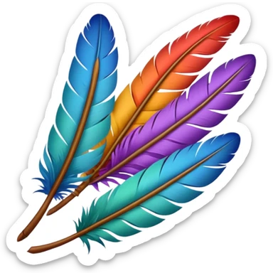 a dovetail consisting of neatly arranged feathers sticker