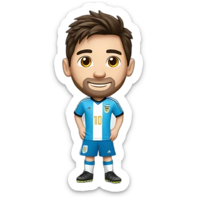 Messi with the tshirt of the national team of soccer of Guatemala  sticker