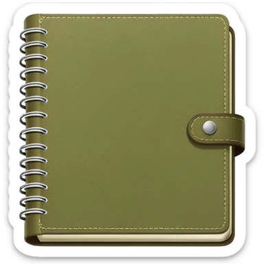 Pale olive Planner open notebook sticker