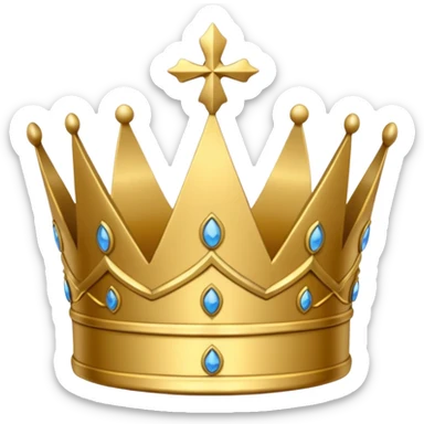 peace shaped crown sticker
