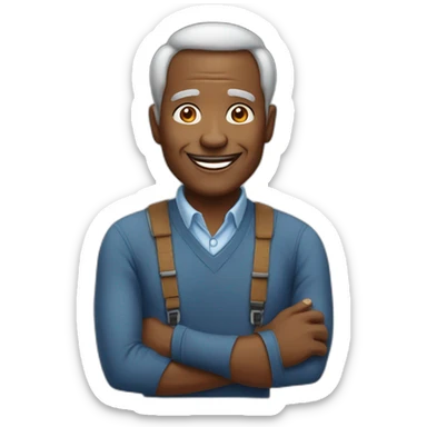 flirty senior black man sticker
