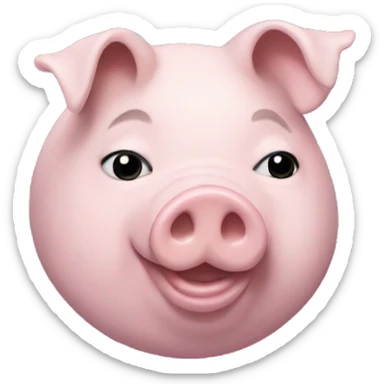 Pig wearing balenciaga sticker