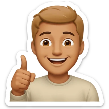 a man pointing and laughing mockingly sticker