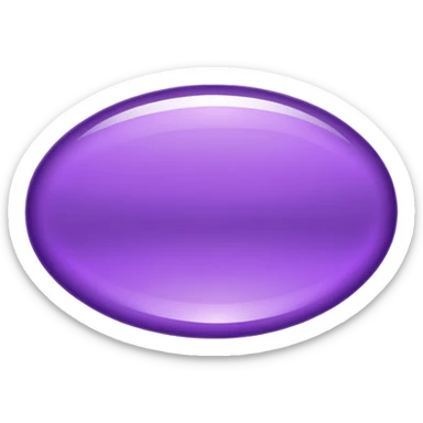 metallic purple oval shape sticker