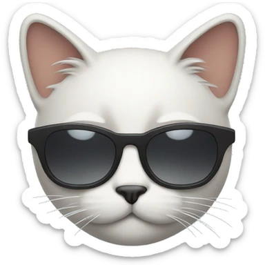 Cat with sunglasses sticker