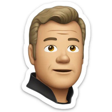 william shatner kirk sticker