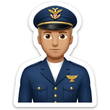 a big powerful fighter of the navy sticker