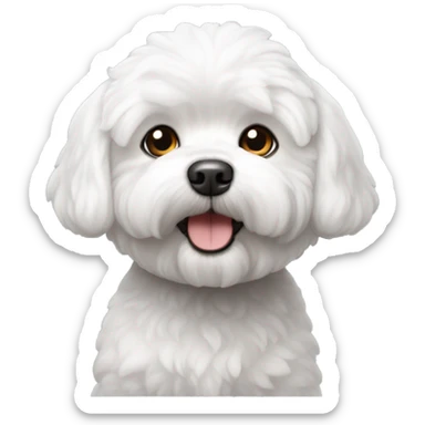 Perro bichon maltes gris sticker