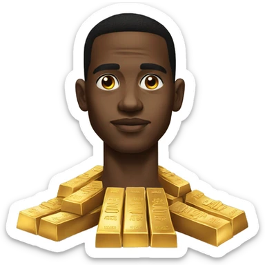 Young Dolph with A lot of gold bars sticker