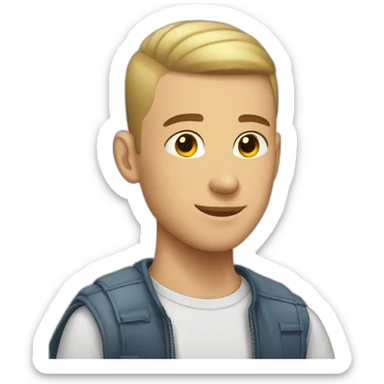 21 year old white guy with buzzcut sticker