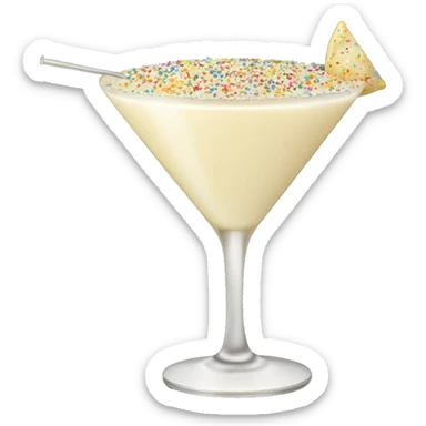 Cream colored martini with sprinkles  sticker