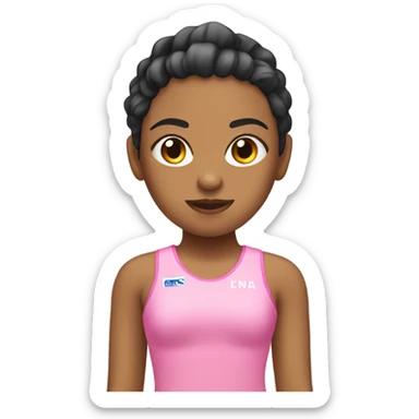 chica gimnasia rosa sticker
