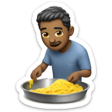 Chico lavando los platos  sticker