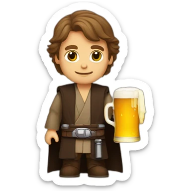 Anakin Skywalker with beer sticker
