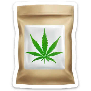 clear bag of cbd sticker