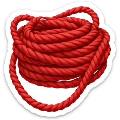 A bundle of red rope sticker