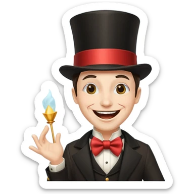 A magician laughing 🤣 sticker