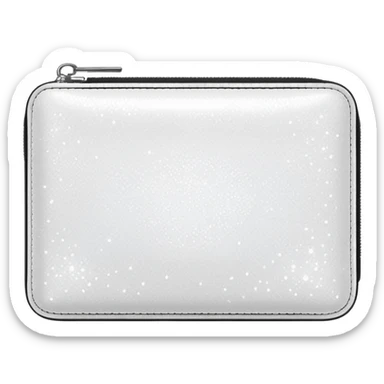glitter white wallet sticker