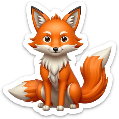 seven tailed fox sticker