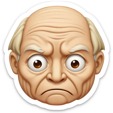 a face of disgust sticker