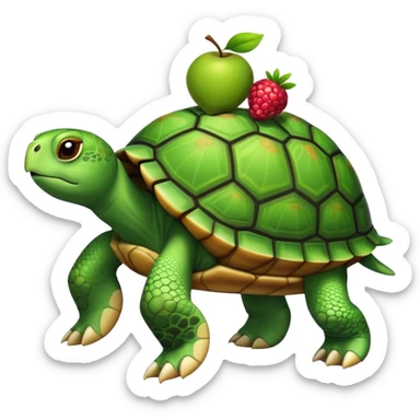 A turtle 🐢 carrying fruits sticker