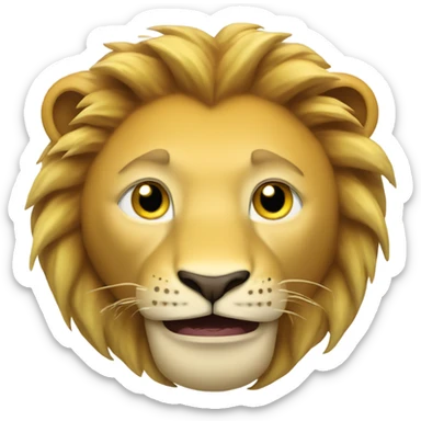 Create me emoji where Lion is holding a banana to elon musk head sticker