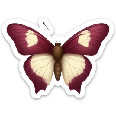 Burgundy butterfly sticker