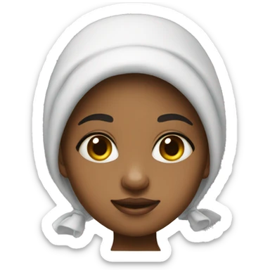 Ghetto girl with bonnet on sticker