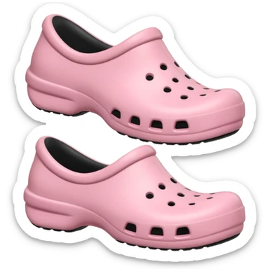 crocks fun edition in pastel pink color sticker