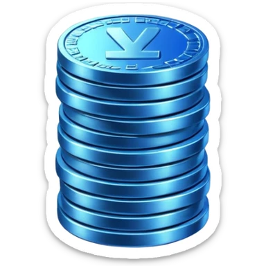 blue coins credit package sticker