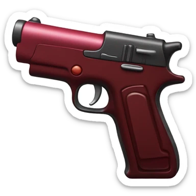 Red wine gun sticker