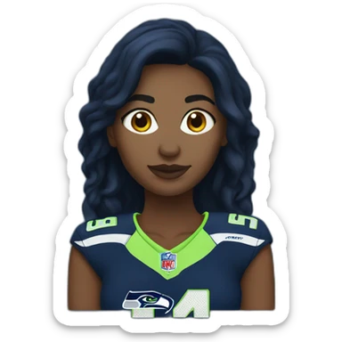 seahawks fan female sticker