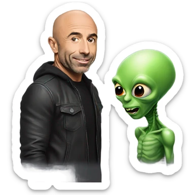 Joe rogan meets an alien sticker