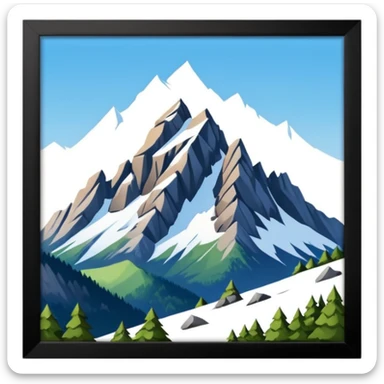 the mountain "Säntis" in St. Galler Rheintal, based on this picture > https://www.hoherkasten.ch/wp-content/uploads/2023/05/Slider_Hoher-Kasten_Sommer.jpg sticker