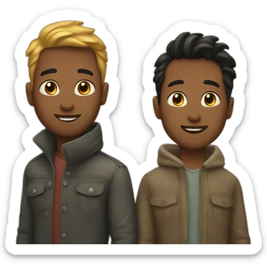 gay couple over 18 interacial sticker