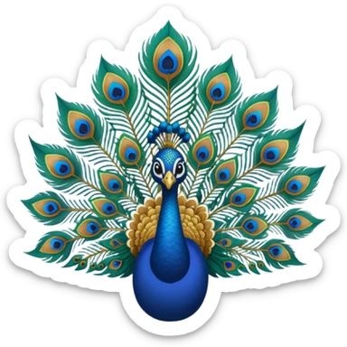 peacock feather with Krishna sticker