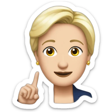 Macron embrasse Martine le pen sticker