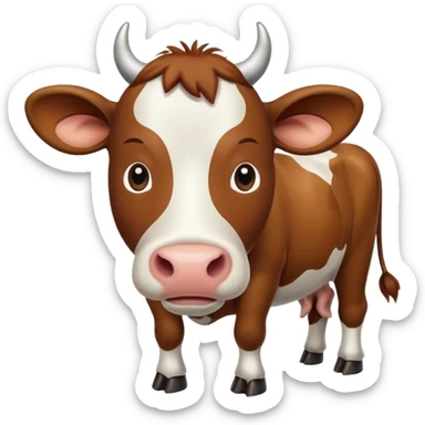 High resolution of A cow sticker
