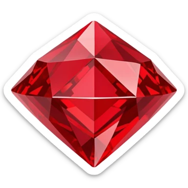 Red diamond shape sticker